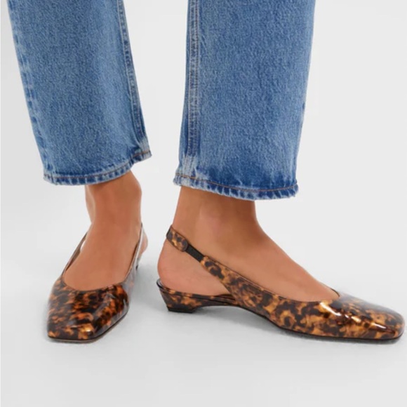 Tuckernuck Shoes - Tuckernuck Tortoise Liv Slingback Flats size 8.5 brown